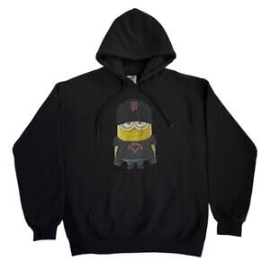 San Francisco SF Giants MLB MINION Hoodie Sweater Pullover Black Size Small Mens
